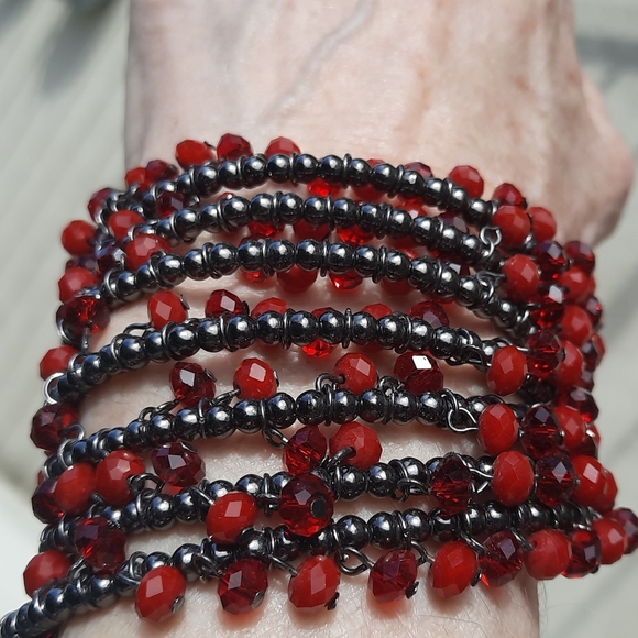 Coil Beaded Bangle - Picture 1 of 5